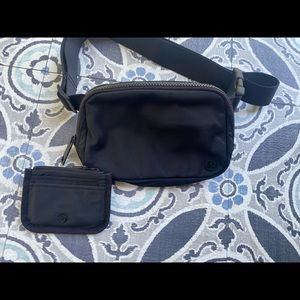 OG Lululemon Belt Bag Black on Black & True Identity Card Case